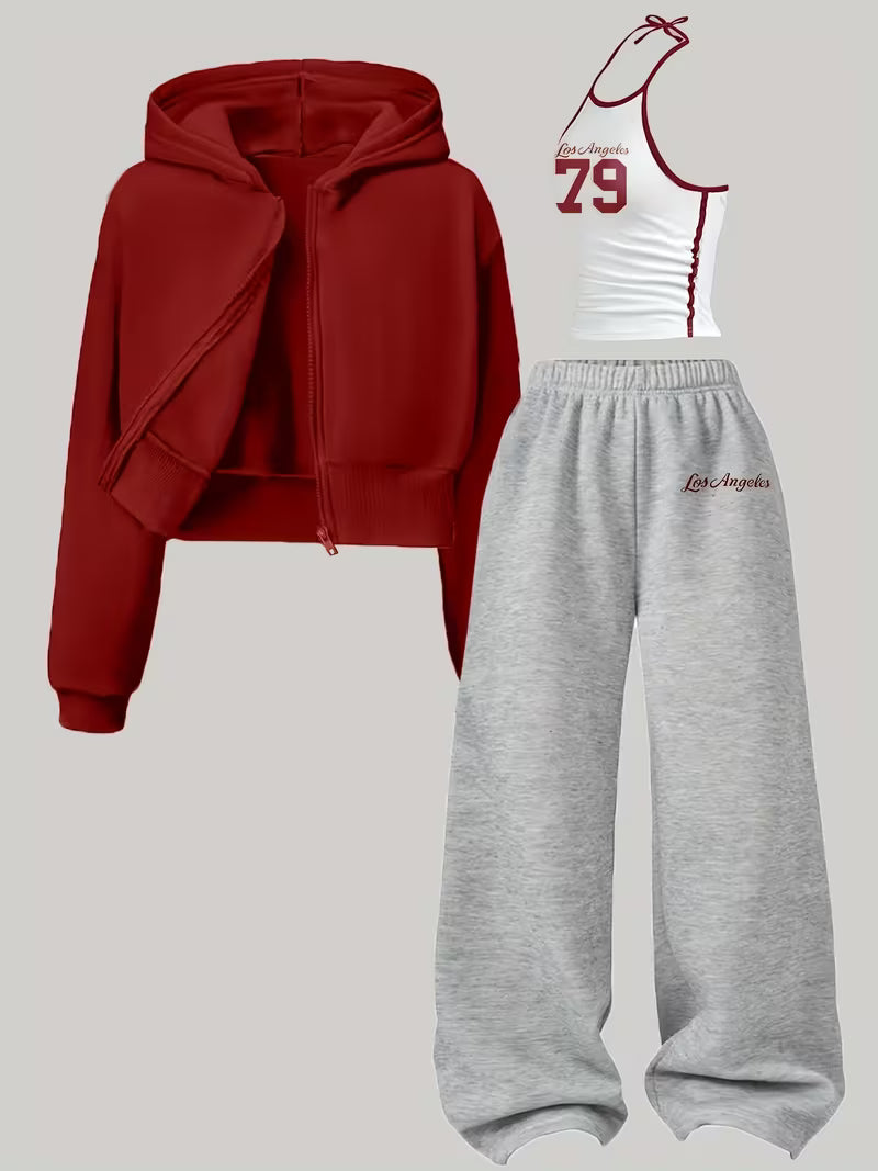 SkeaTech Oversized Autumn/Winter Lounge Set -  (hoodie,top,pants)